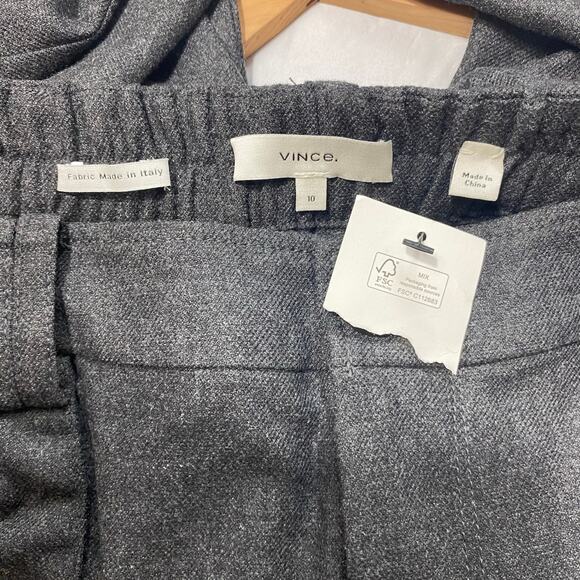 Vince Wide Leg Raver Flannel Cargo Utility Pants 10 Career‎ Relaxed Quiet Luxury - Picture 4 of 9